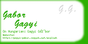 gabor gagyi business card